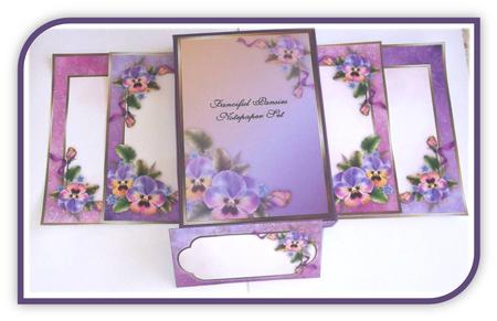 Fanciful Pansies Notepaper Set by Rae Trees