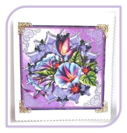 Morning Glory and Ribbon Topper by Rae Trees