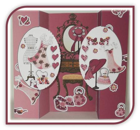 Cameo Girly Accessories Card by Rae Trees