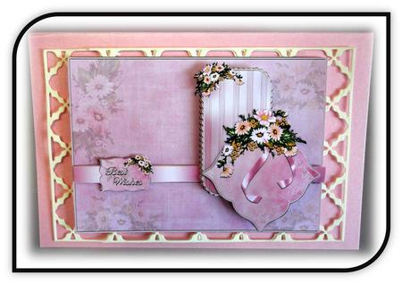 Floral Abundance Layered Card Front by Rae Trees