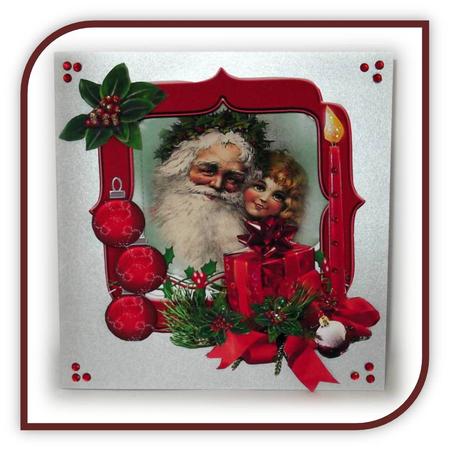 Santa and Child by Rae Trees