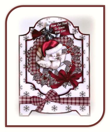 The Christmas Sparrow Screen Card Front by Rae Trees