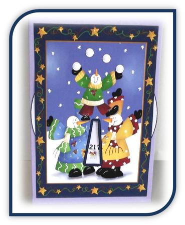 The Juggler Advent Wheel Card by Rae Trees