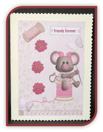 Cute Mouse Sat on a Cotton Reel by Rae Trees