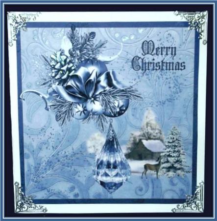 Merry Christmas in Blue by Rae Trees