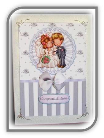 Bride & Groom Card Front by Rae Trees