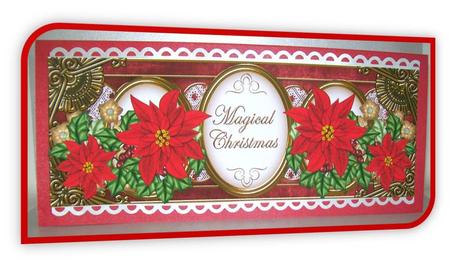 Red Poinsettia Magical Christmas Large Dl Topper by Rae Trees