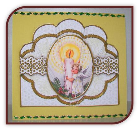Candle Angel Flake Anglaise Deco Stacker by Rae Trees