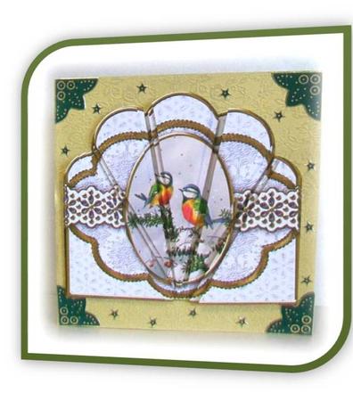 Blue Tits Flake Anglaise Deco Stacker by Rae Trees
