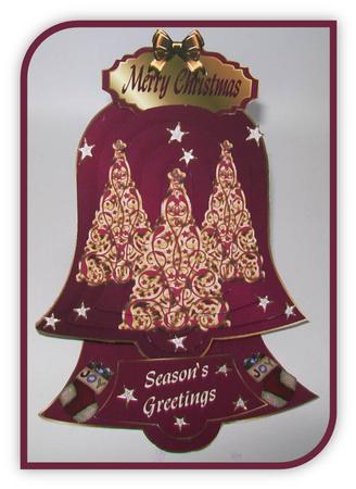 Gold Christmas Trees Bell Easel Kit by Rae Trees