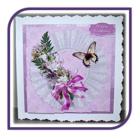 Lilac Bouquet Wavy Corner Stacker by Rae Trees