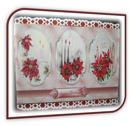 Vintage Candles and Poinsettia by Rae Trees
