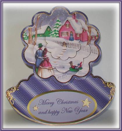 Vintage Christmas Visit Wobble by Rae Trees