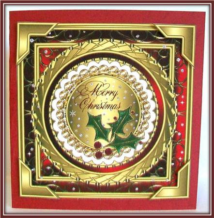Round Frame in a Frame Christmas Topper 1 by Rae Trees