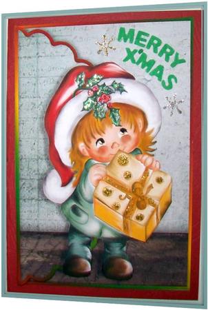 A Christmas Present 4 You Scalloped Edge Faux Envelope Card by Rae Trees