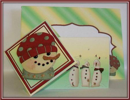 Twist Turn Card - Snowman Head by Rae Trees