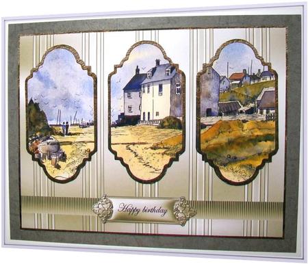 Fishing Village Panel Card by Rae Trees