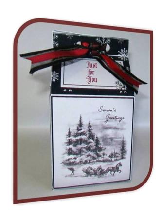Milk Carton Gift Box - Black & White Christmas by Rae Trees