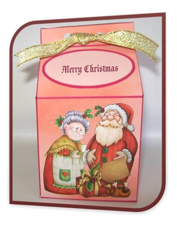 Milk Carton Gift Box - Mr & Mrs Christmas by Rae Trees