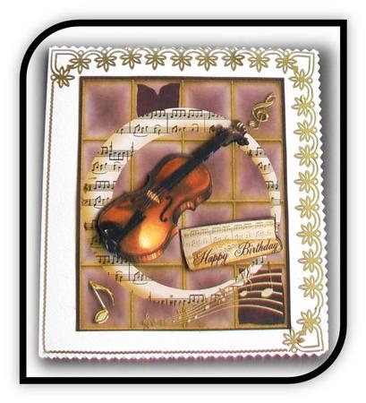 The Violin Card Topper by Rae Trees