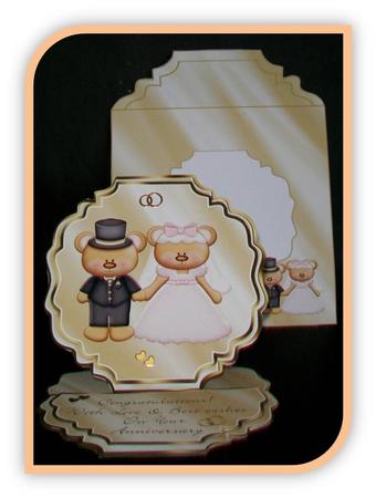 Teddies Anniversary Easel Card Kit by Rae Trees