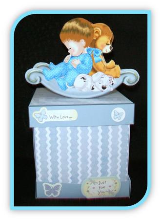 Baby Boy and Teddy Kit by Rae Trees