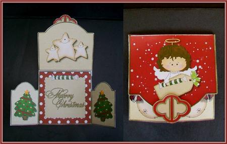 Christmas Angel Fold Over Gate Fold Card Kit by Rae Trees
