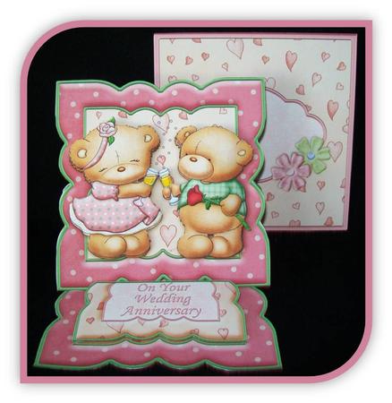A Bit of Bubbly Engagement Anniversary Easel Card Kit by Rae Trees