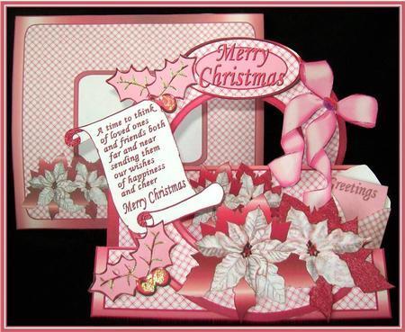 Circle Stepper Kit - Red Poinsettias by Rae Trees