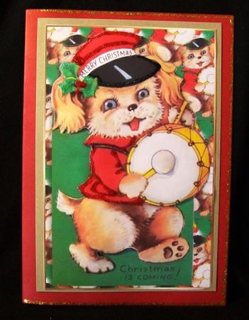 Little Drummer Pup Vintage by Rae Trees