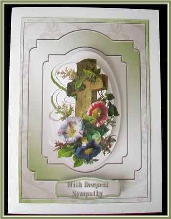 Wooden Cross Sympathy Card by Rae Trees