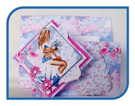 Large Twist Turn Card - Winter Elf by Rae Trees