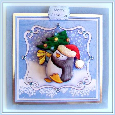 Penguin's Christmas Tree Topper & Decoupage by Rae Trees
