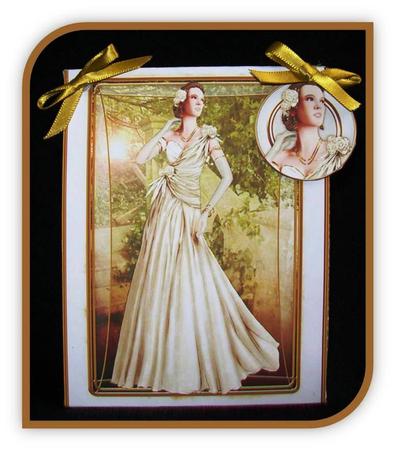 Art Deco Lady Rose Cream Mini Bags by Rae Trees