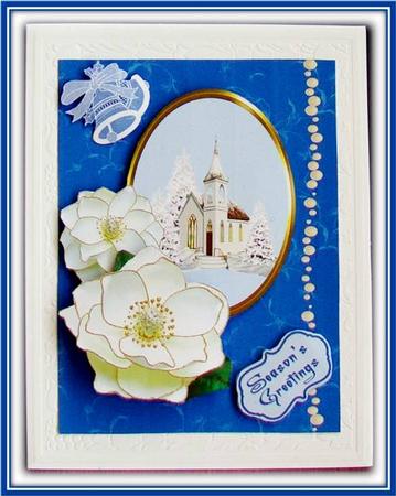 Church with Christmas Roses by Rae Trees