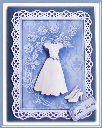 Dressing Up Decoupage Card Front by Rae Trees
