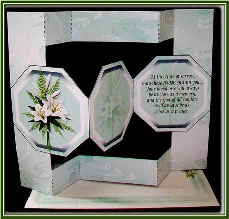 Sympathy Tri Shutter Card by Rae Trees
