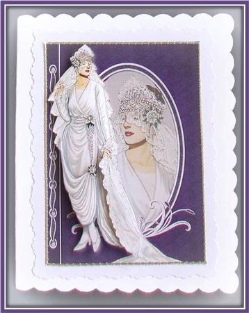 Vintage Bride Reflection Decoupage by Rae Trees