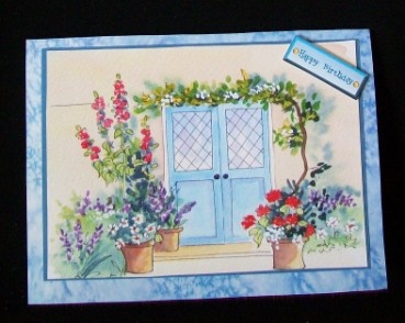 Blue Door and White Door with Cats by Rae Trees