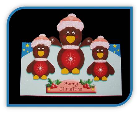 Snowflake Penguins Pop Top Card by Rae Trees