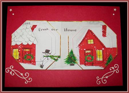 From Our House to Yours Shaped Card Front by Rae Trees