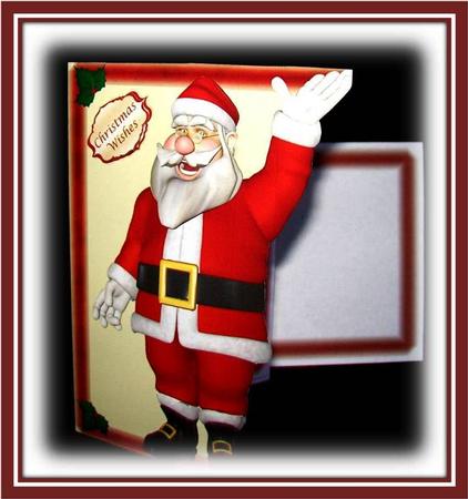 Jolly Santa Shaped Card by Rae Trees
