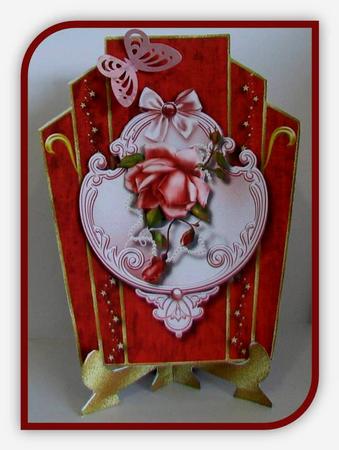 Passion Roses Topper & Card Stand 1 by Rae Trees