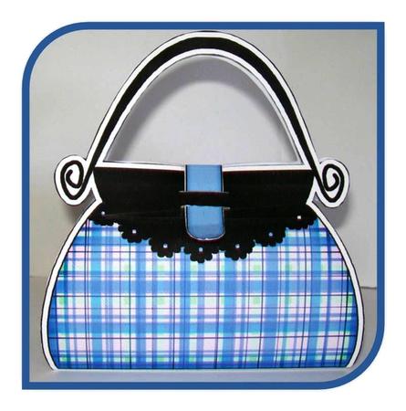 Tartan Handbag Shaped Treat or Favour Box Mini Kit by Rae Trees