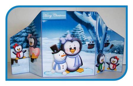 Penguin Family Gatefold Mini Kit by Rae Trees
