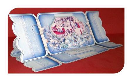 Large Dl Christmas Cracker Easel Card Kit Winter 3 by Rae Trees
