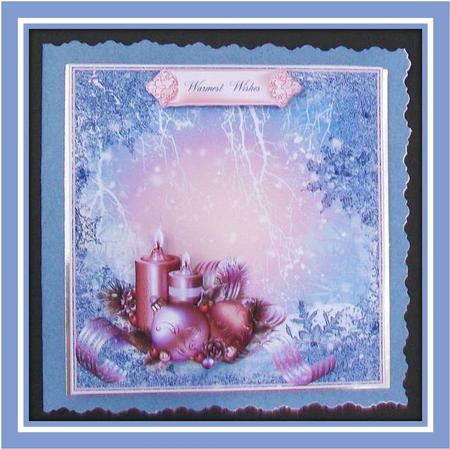 Gorgeous Blues and Pinks Candles and Sparkle by Rae Trees