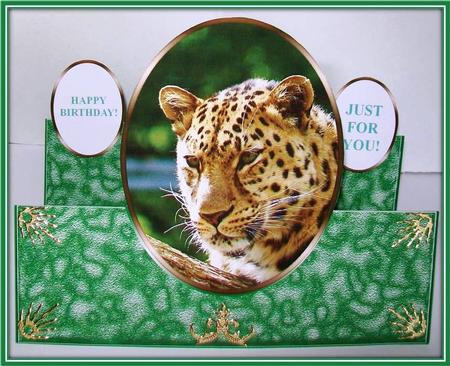 Leopard - on the Wild Side - Oval Stepper Card Kit by Rae Trees