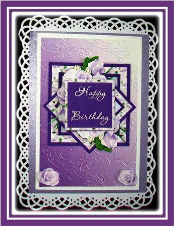 Purple Roses Card Mini Kit by Rae Trees