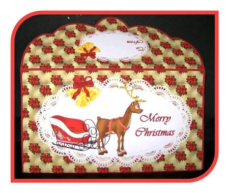 Reindeer with Sledge Moneywallet by Rae Trees